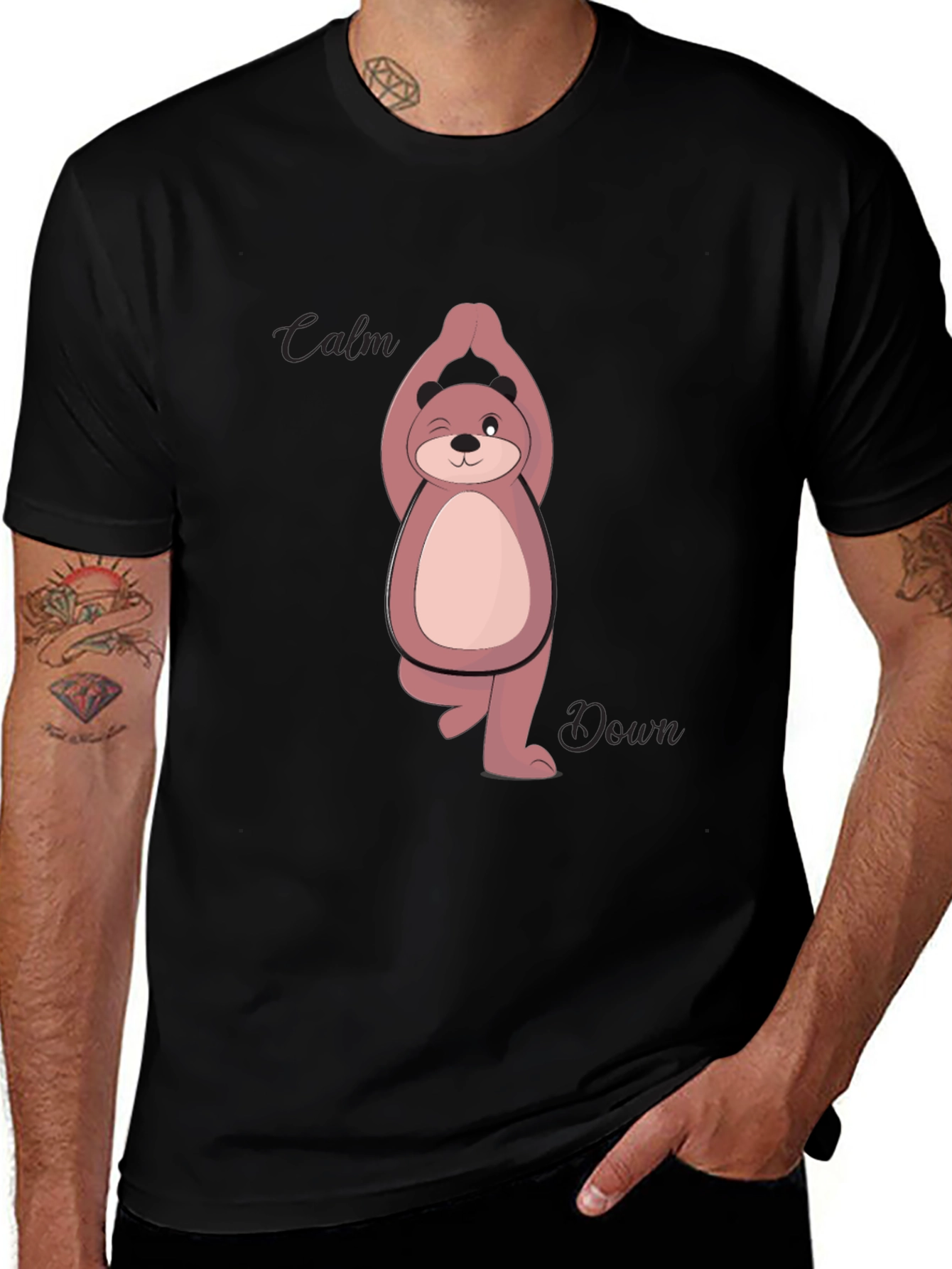 Yoga Bear Graphic T-Shirt - Relaxed Fit