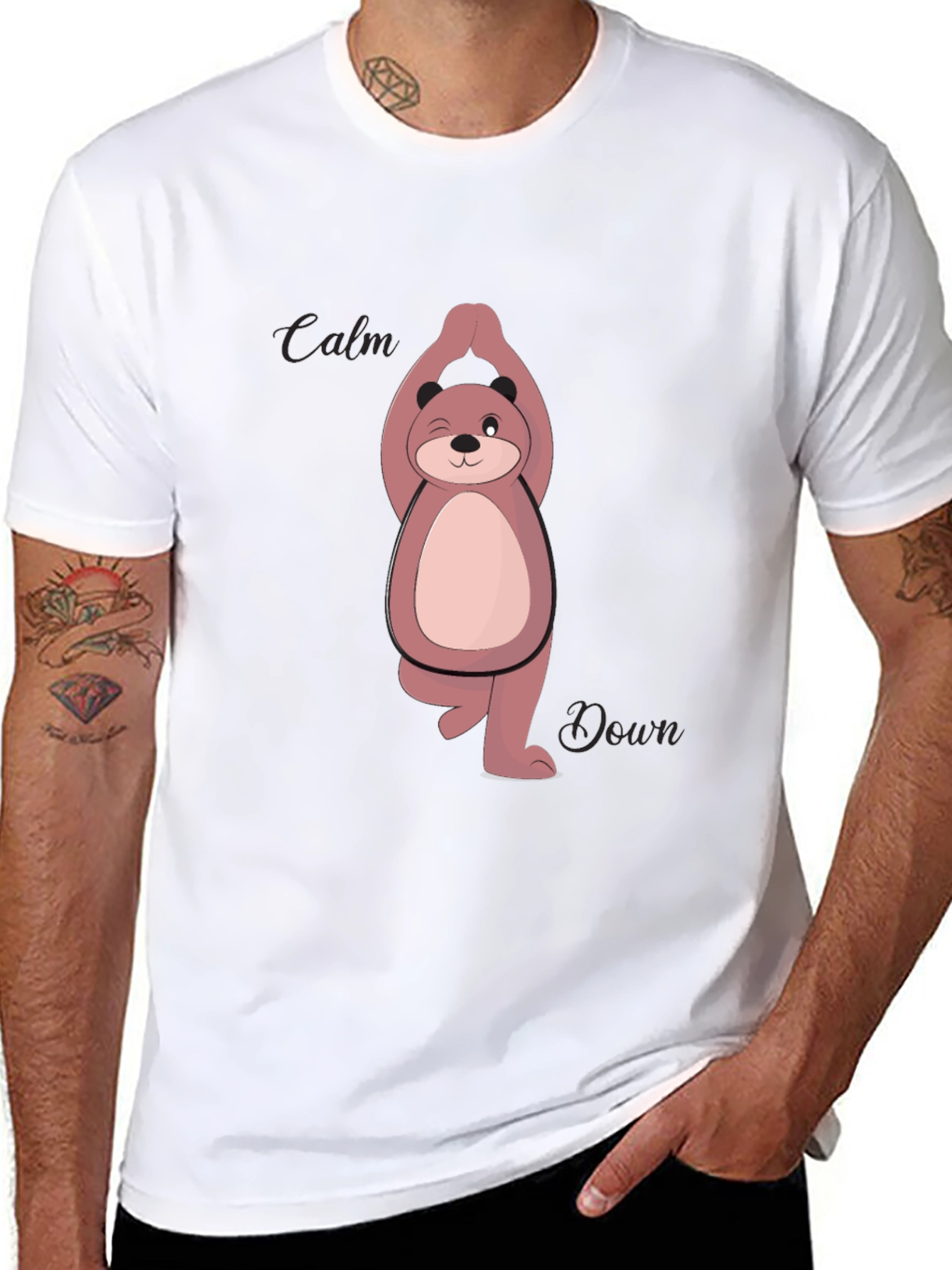 Yoga Bear Graphic T-Shirt - Relaxed Fit