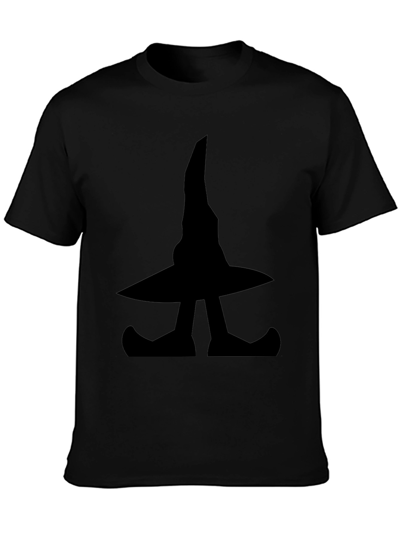 Witch Hat & Feet Graphic Black T-Shirt