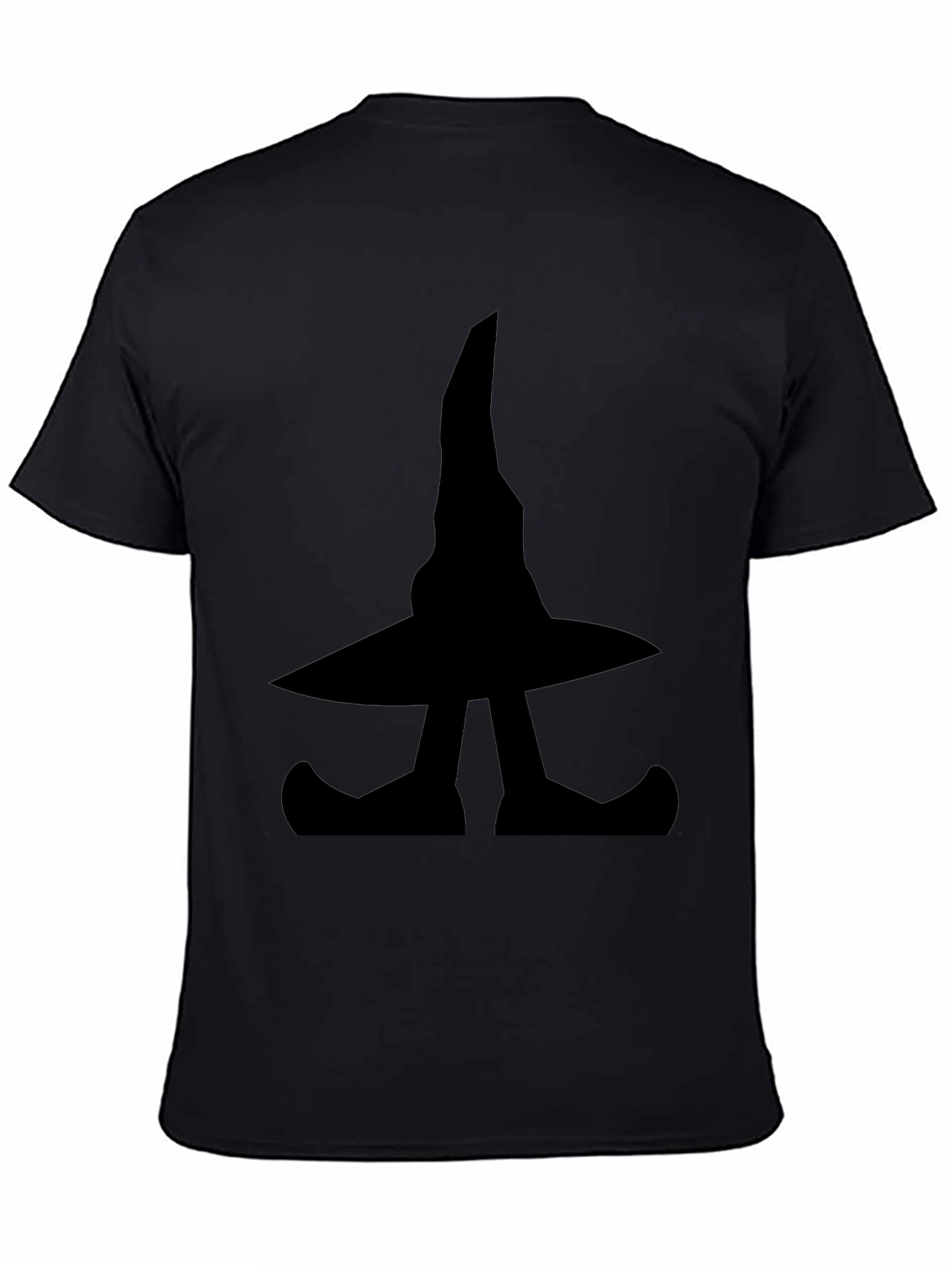 Witch Hat & Feet Graphic Black T-Shirt
