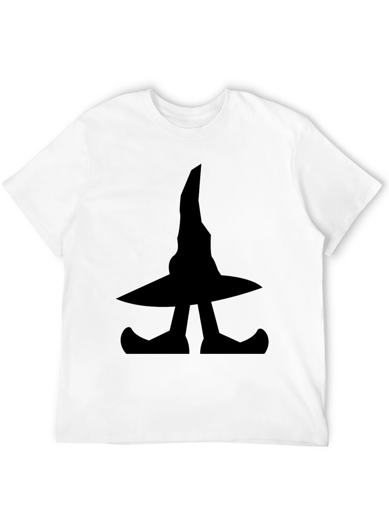 Witch Hat & Feet Graphic Black T-Shirt