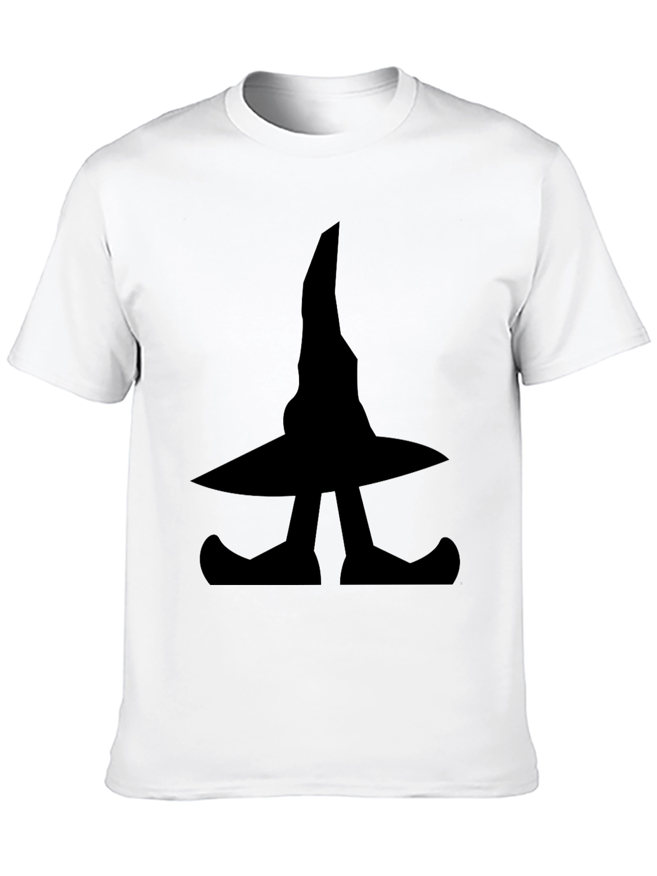 Witch Hat & Feet Graphic Black T-Shirt