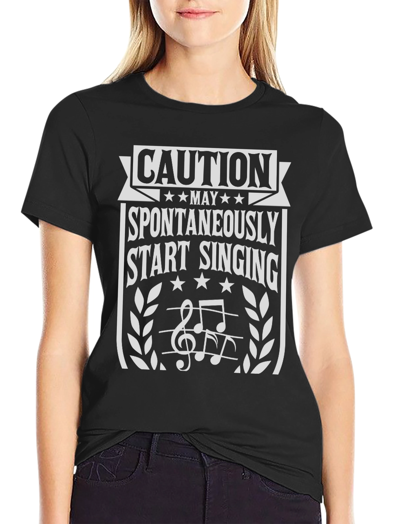 Caution May Start Singing Graphic T-Shirt