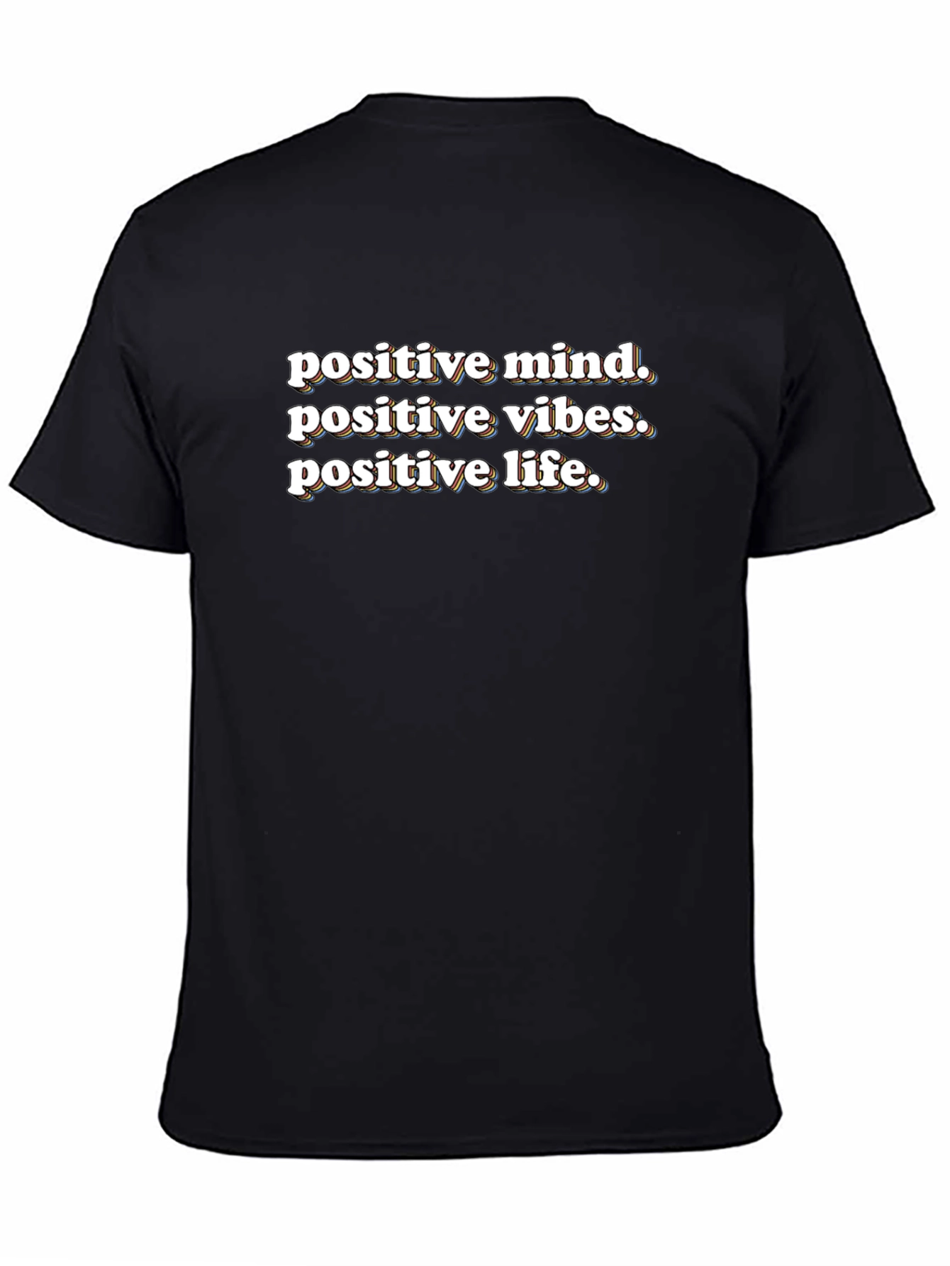Positive Mind Vibes Life Black Graphic Tee