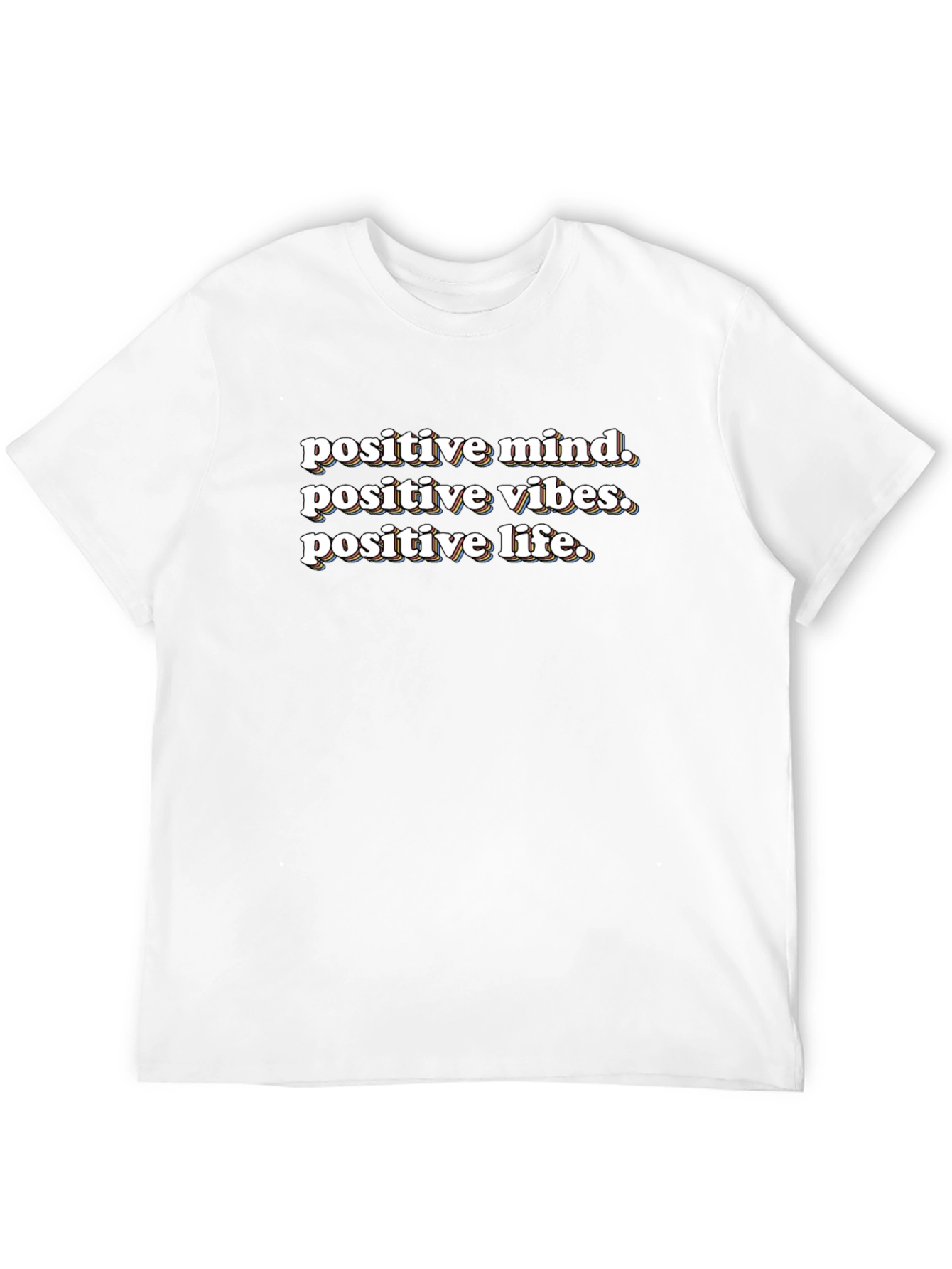 Positive Mind Vibes Life Black Graphic Tee
