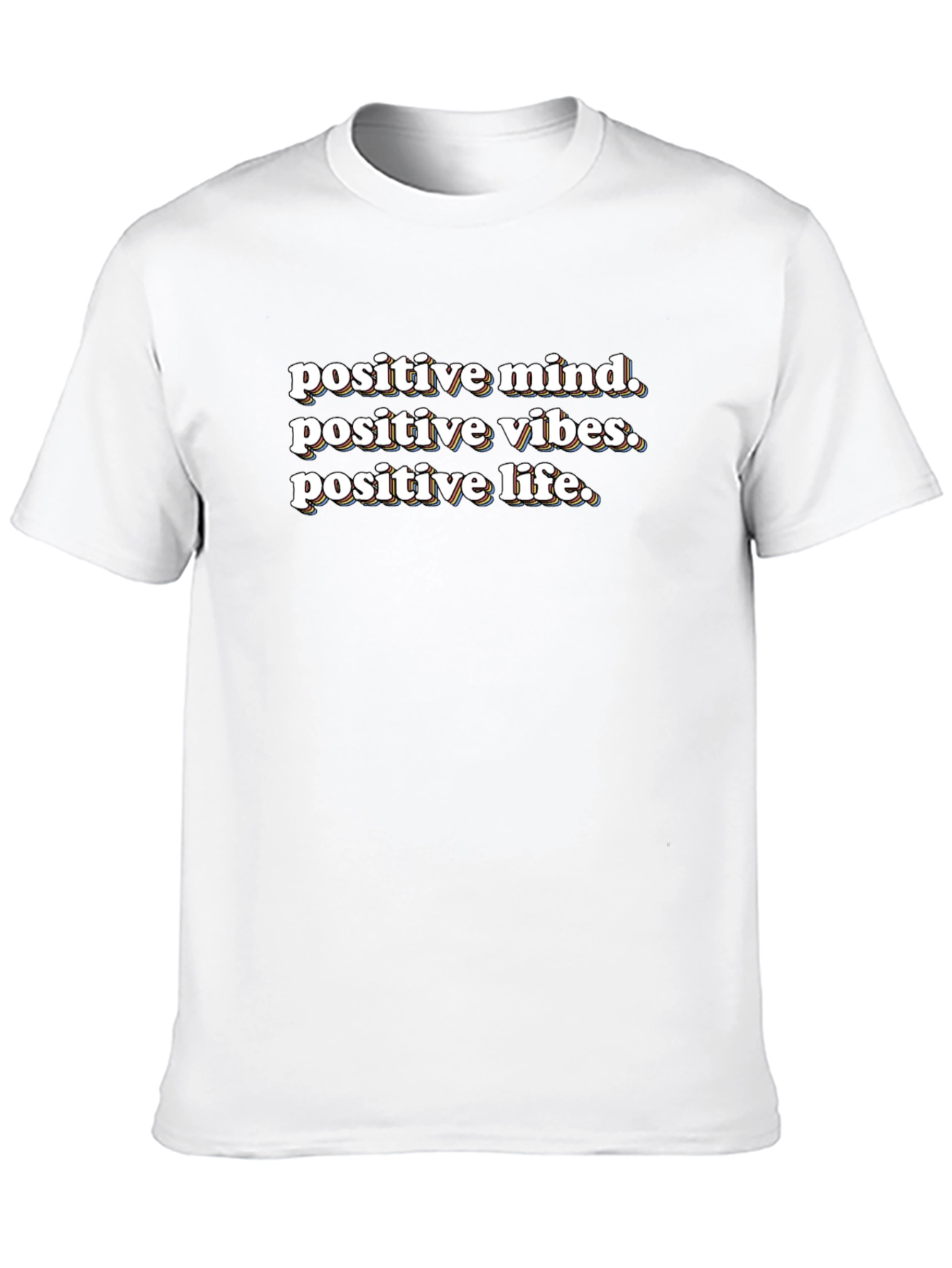 Positive Mind Vibes Life Black Graphic Tee