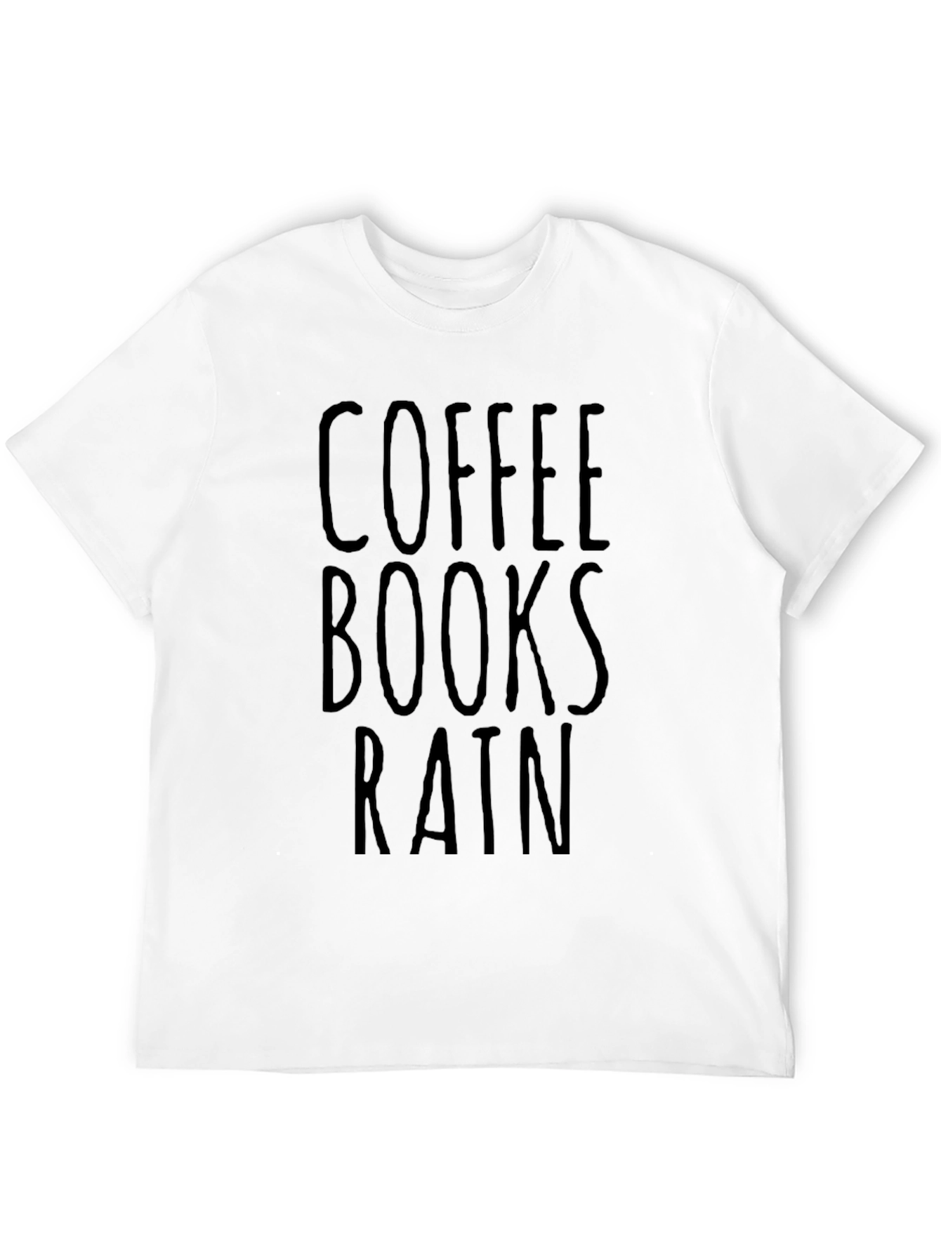 Coffee Books Rain Graphic Tee - Relaxed Fit