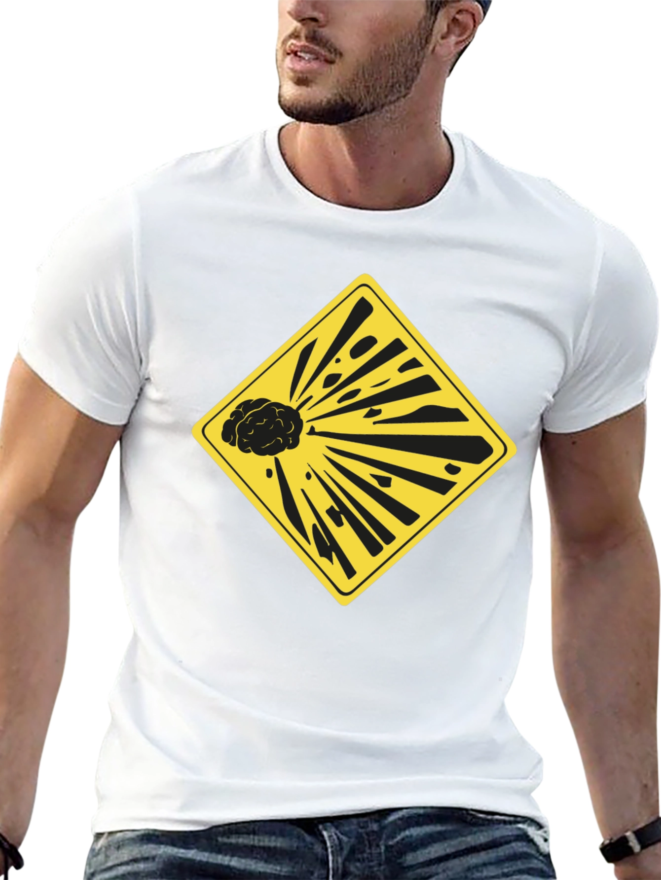 Exploding Brain Graphic Tee - Black Unisex T-Shirt