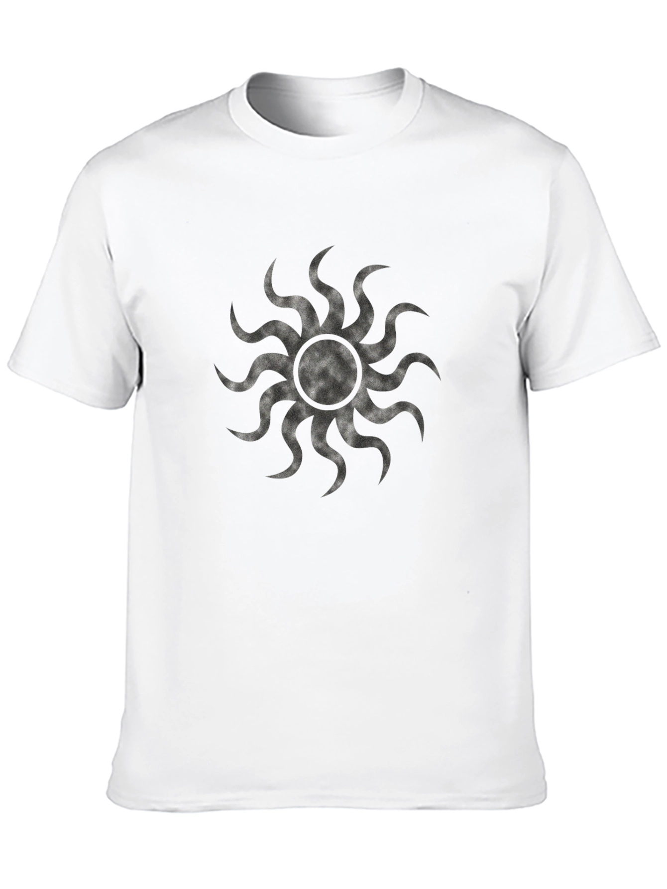 Black Graphic Tee - Sunburst Design