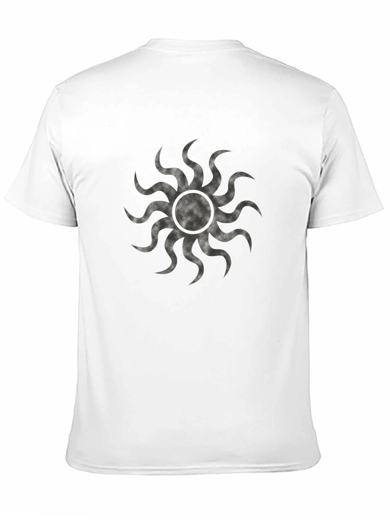 Black Graphic Tee - Sunburst Design