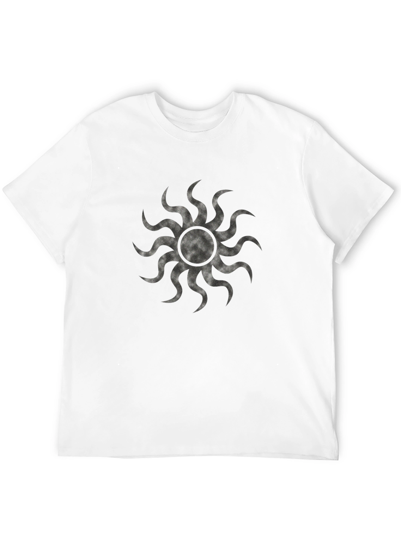 Black Graphic Tee - Sunburst Design