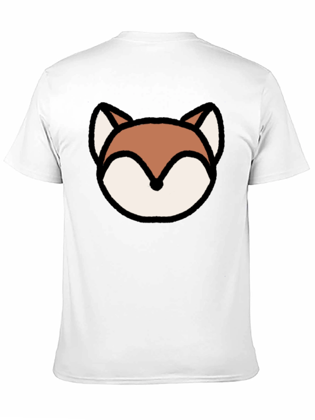 Fox Graphic Print Black Cotton Tee