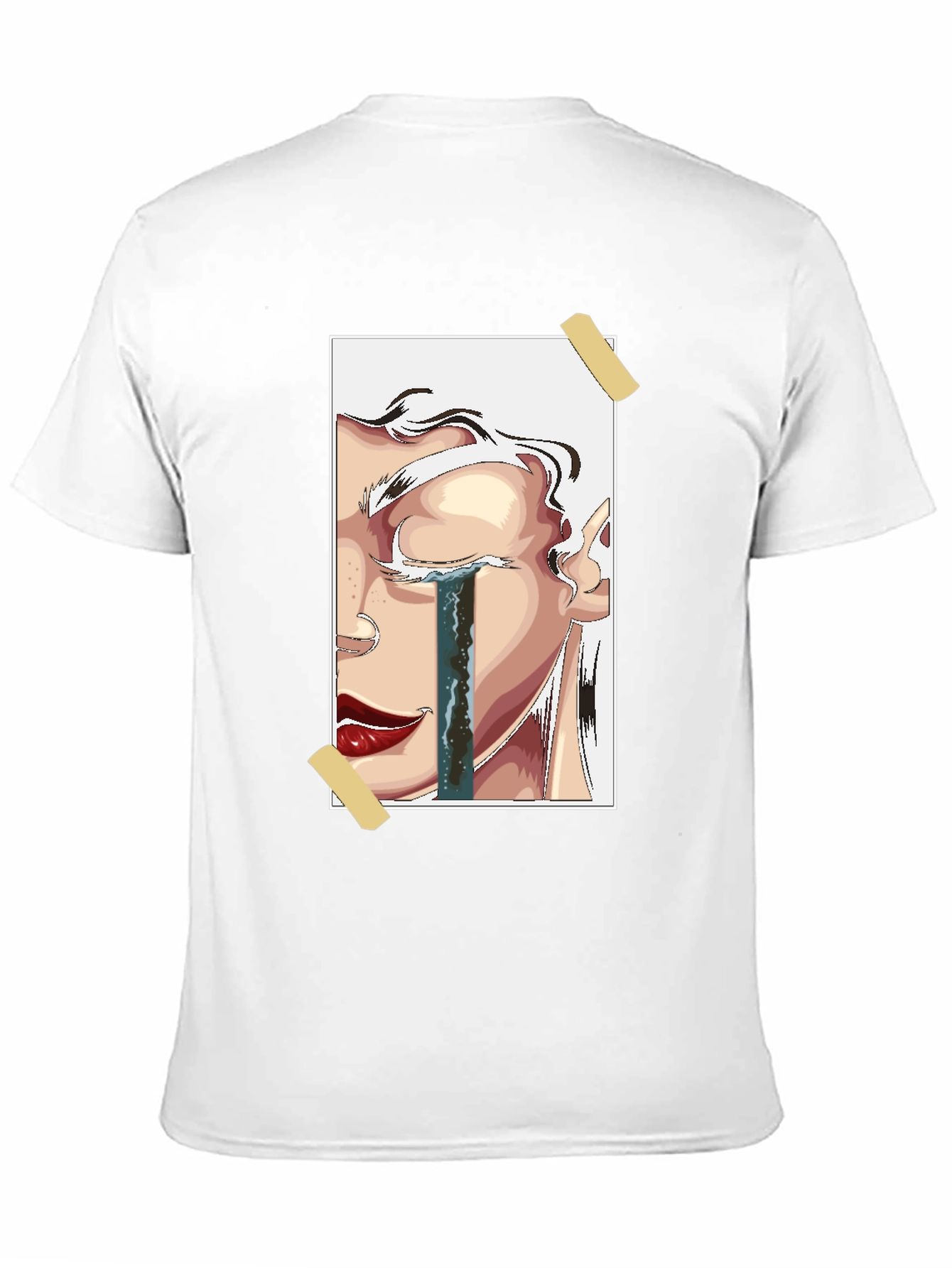 Emotional Portrait Graphic Tee - Black
