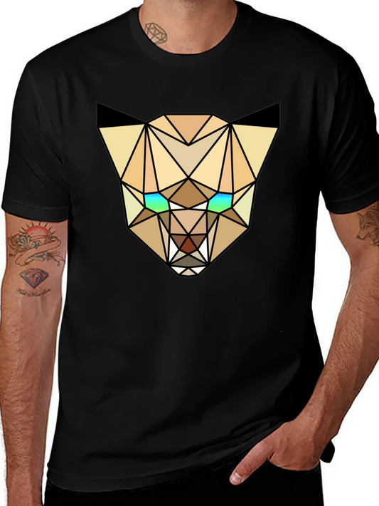 Geometric Lynx Tee - Modern Graphic T-Shirt