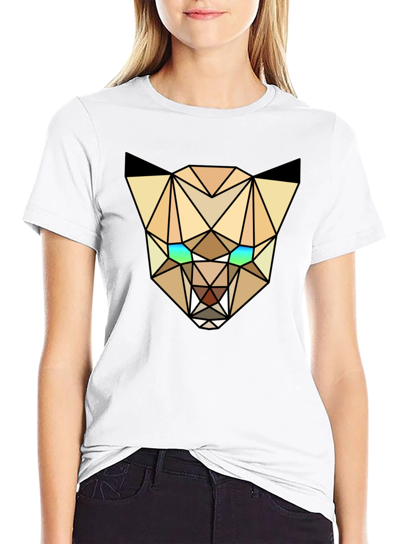 Geometric Lynx Tee - Modern Graphic T-Shirt