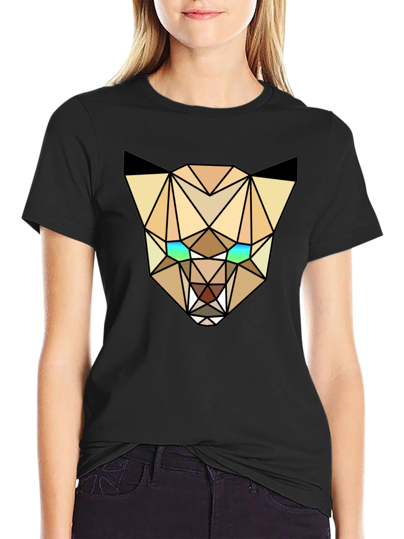 Geometric Lynx Tee - Modern Graphic T-Shirt