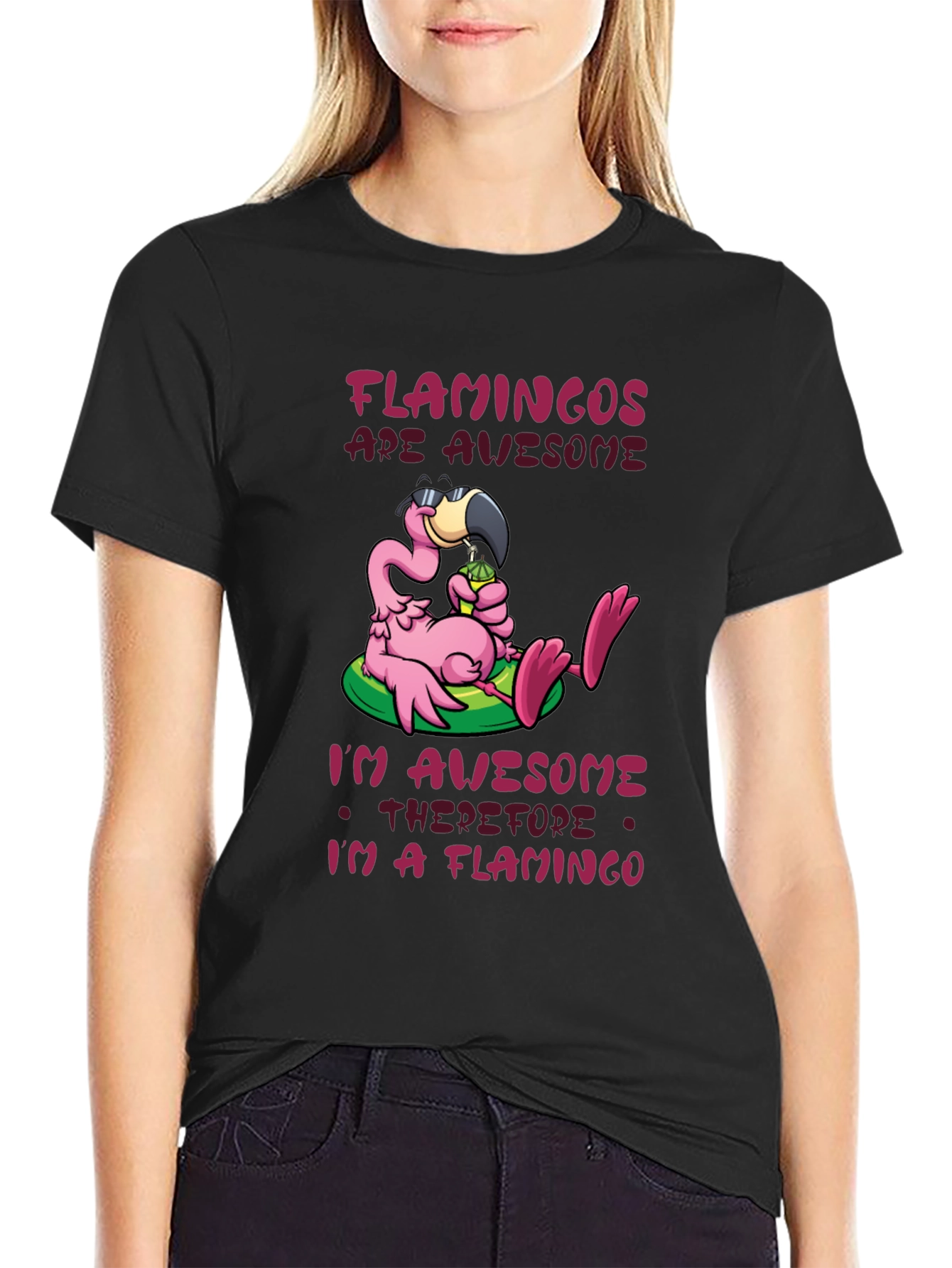 Funny Flamingo Graphic T-Shirt