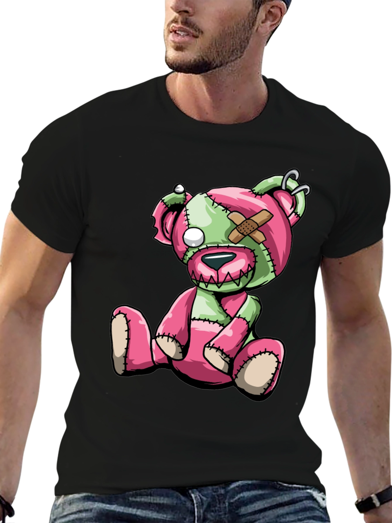 Creepy Cute Zombie Teddy Bear Graphic Tee