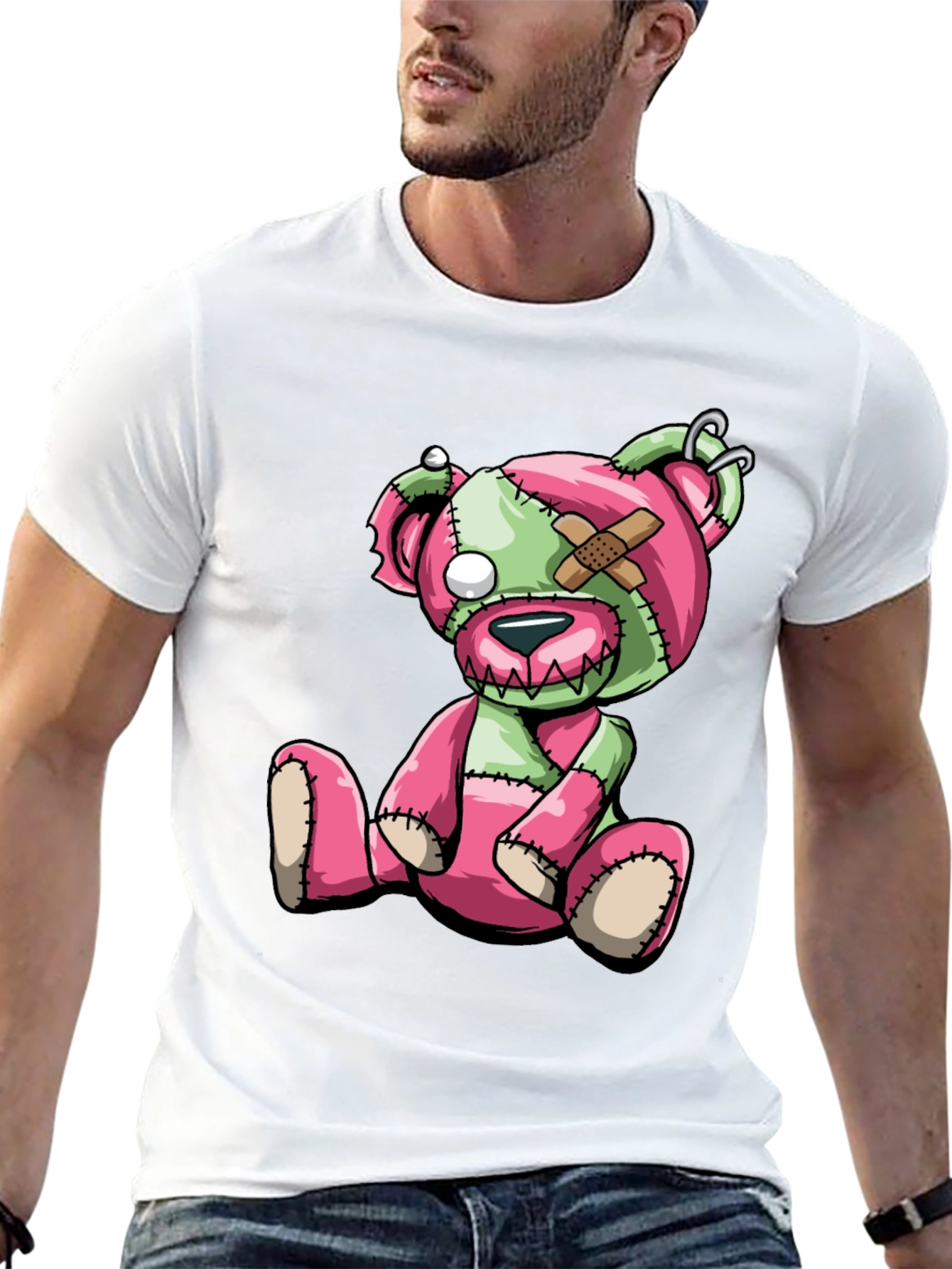 Creepy Cute Zombie Teddy Bear Graphic Tee