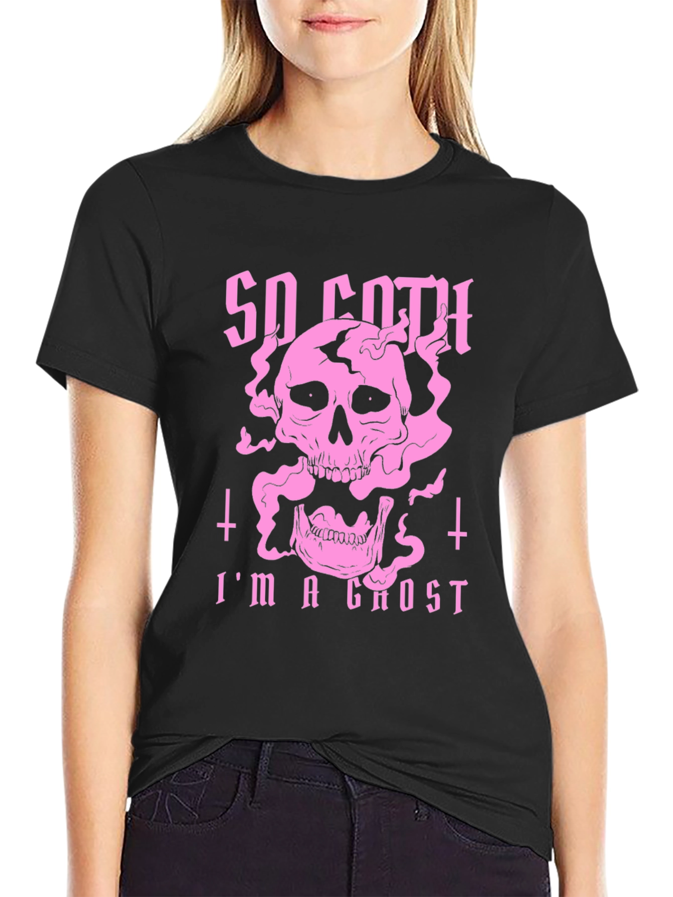 So Goth Im a Ghost Graphic Tee