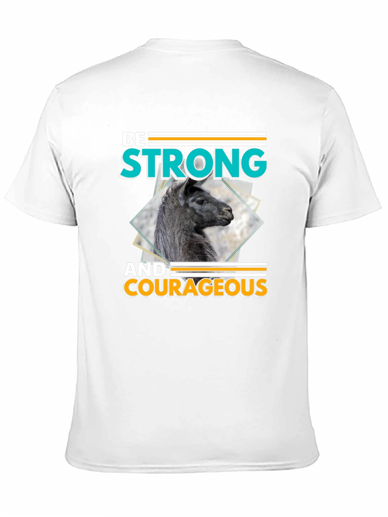 Be Strong & Courageous Llama Graphic T-Shirt