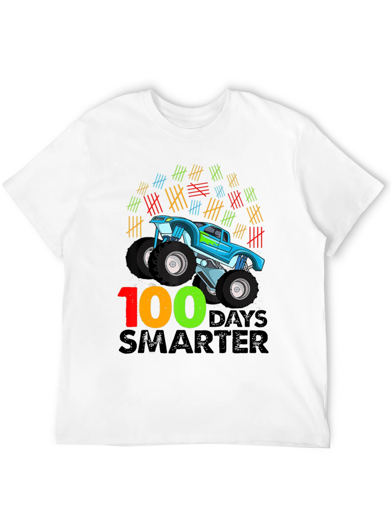 100 Days Smarter Monster Truck T-Shirt