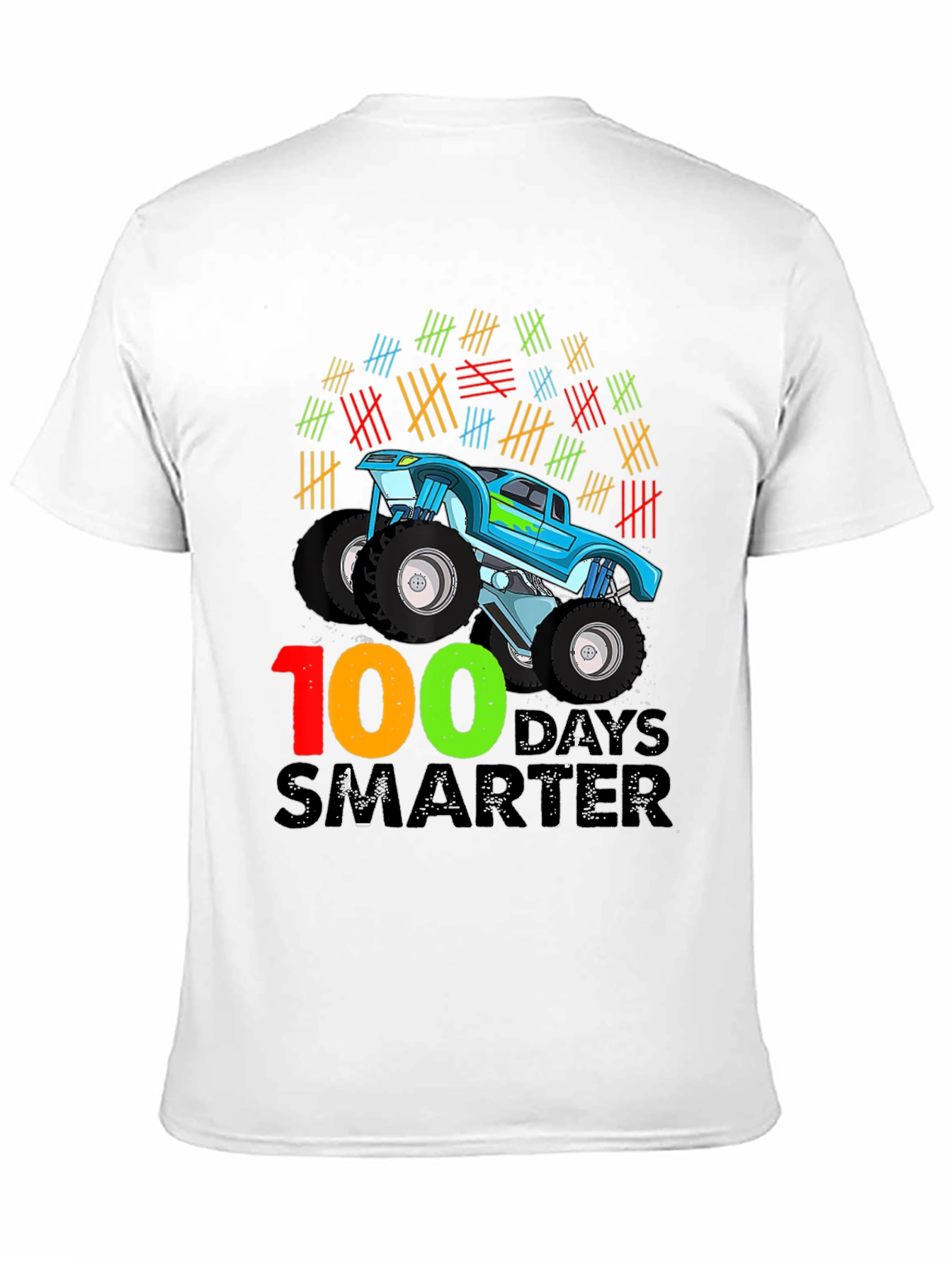 100 Days Smarter Monster Truck T-Shirt