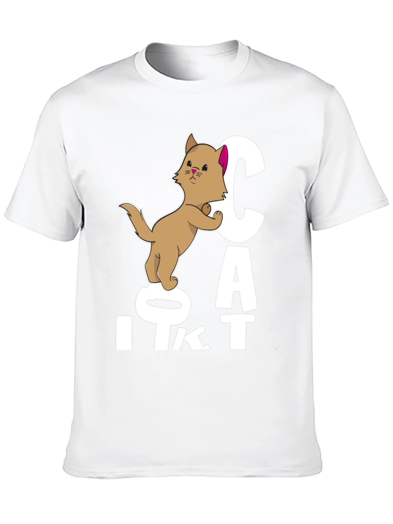 Cute Cat Cartoon Graphic T-Shirt