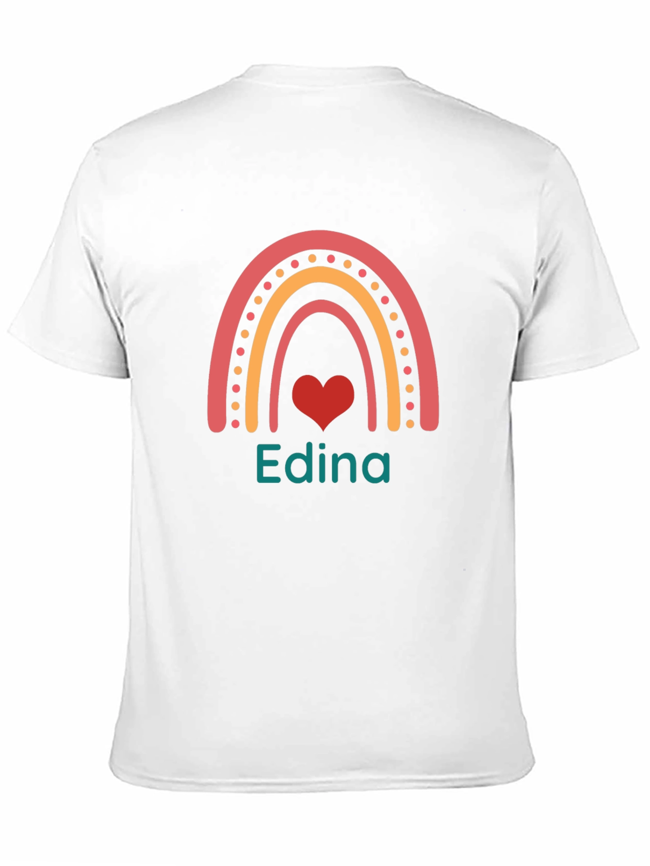 Edina Rainbow Heart Personalized T-Shirt
