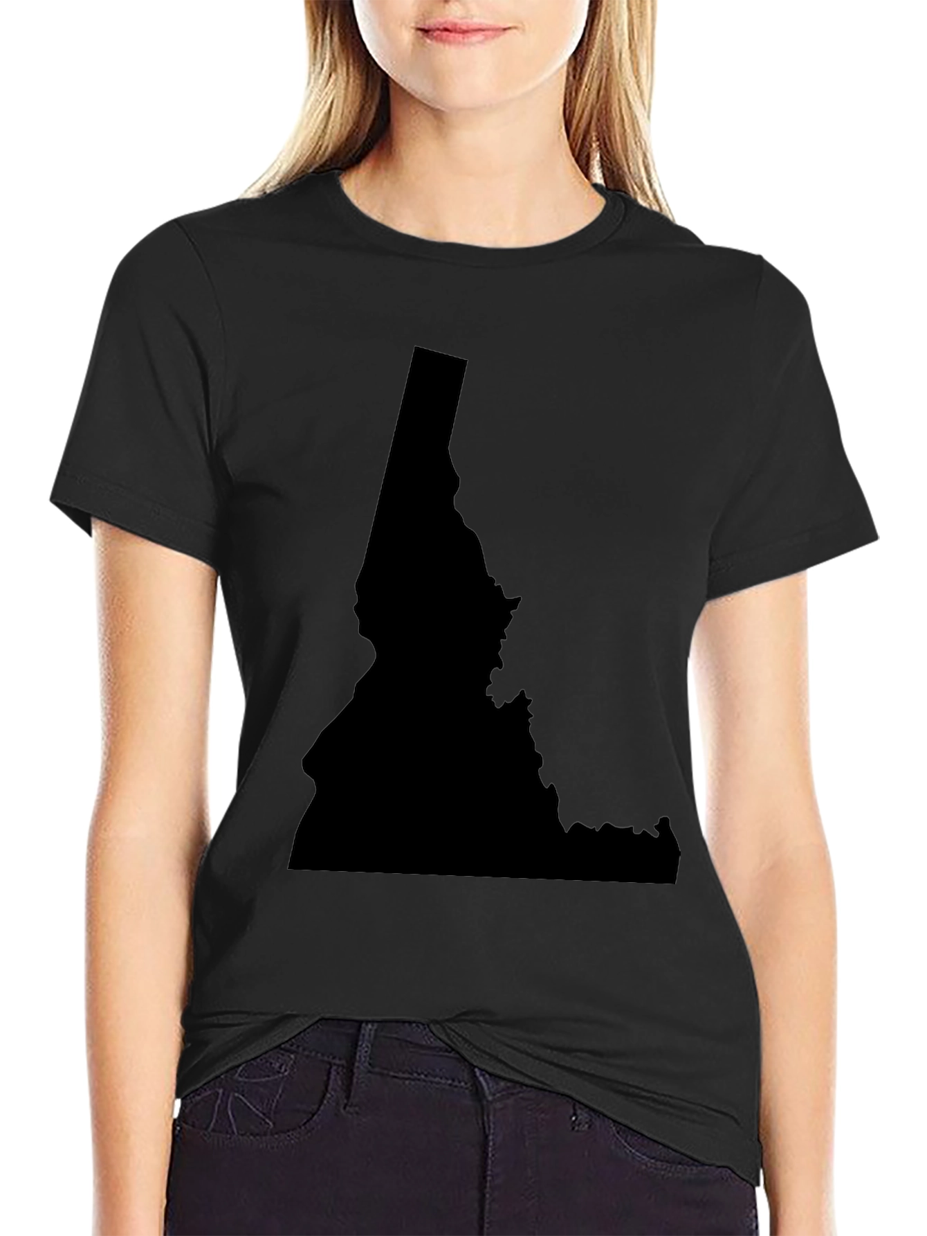 Idaho State Silhouette Graphic Tee - Black