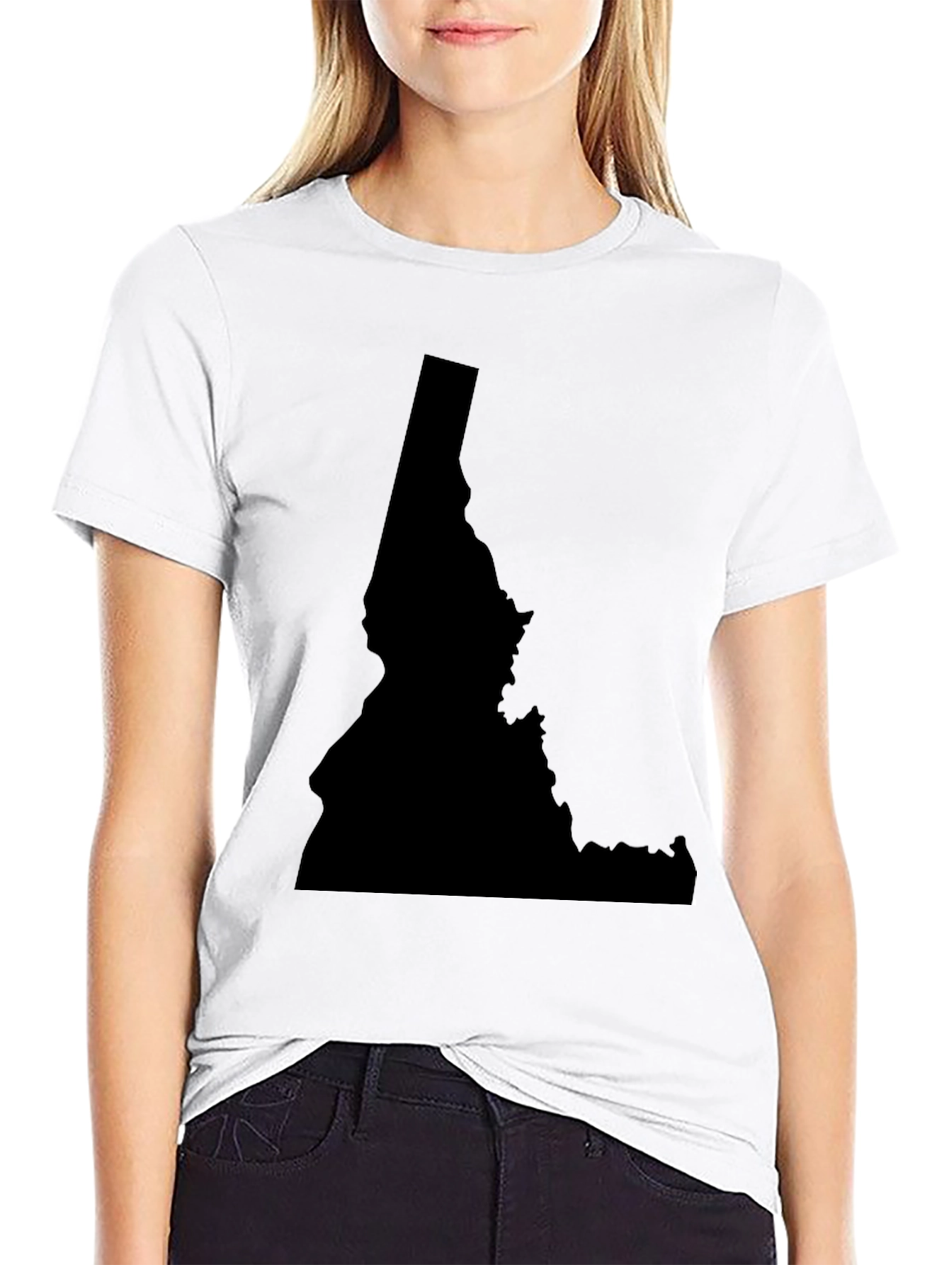 Idaho State Silhouette Graphic Tee - Black