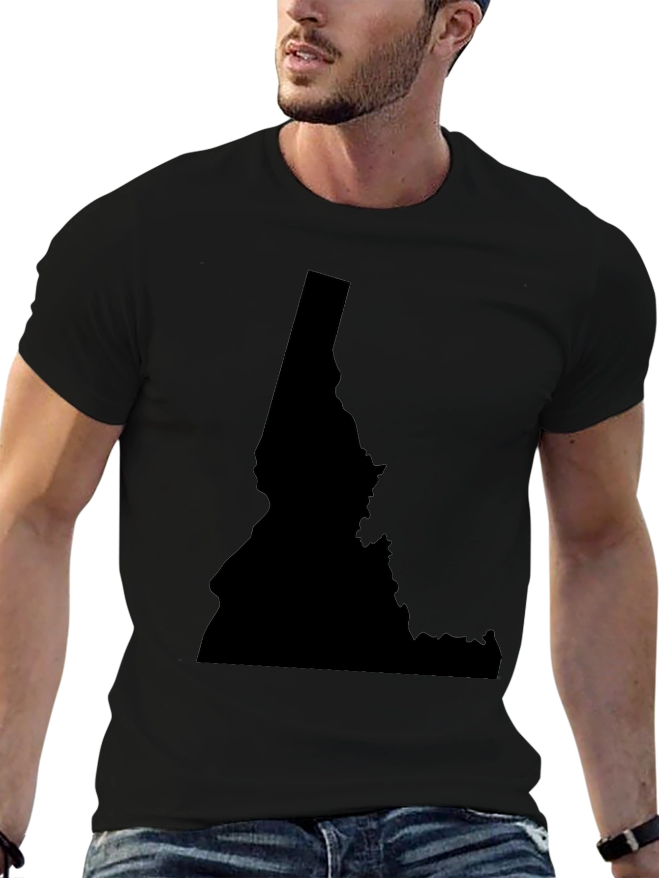 Idaho State Silhouette Graphic Tee - Black