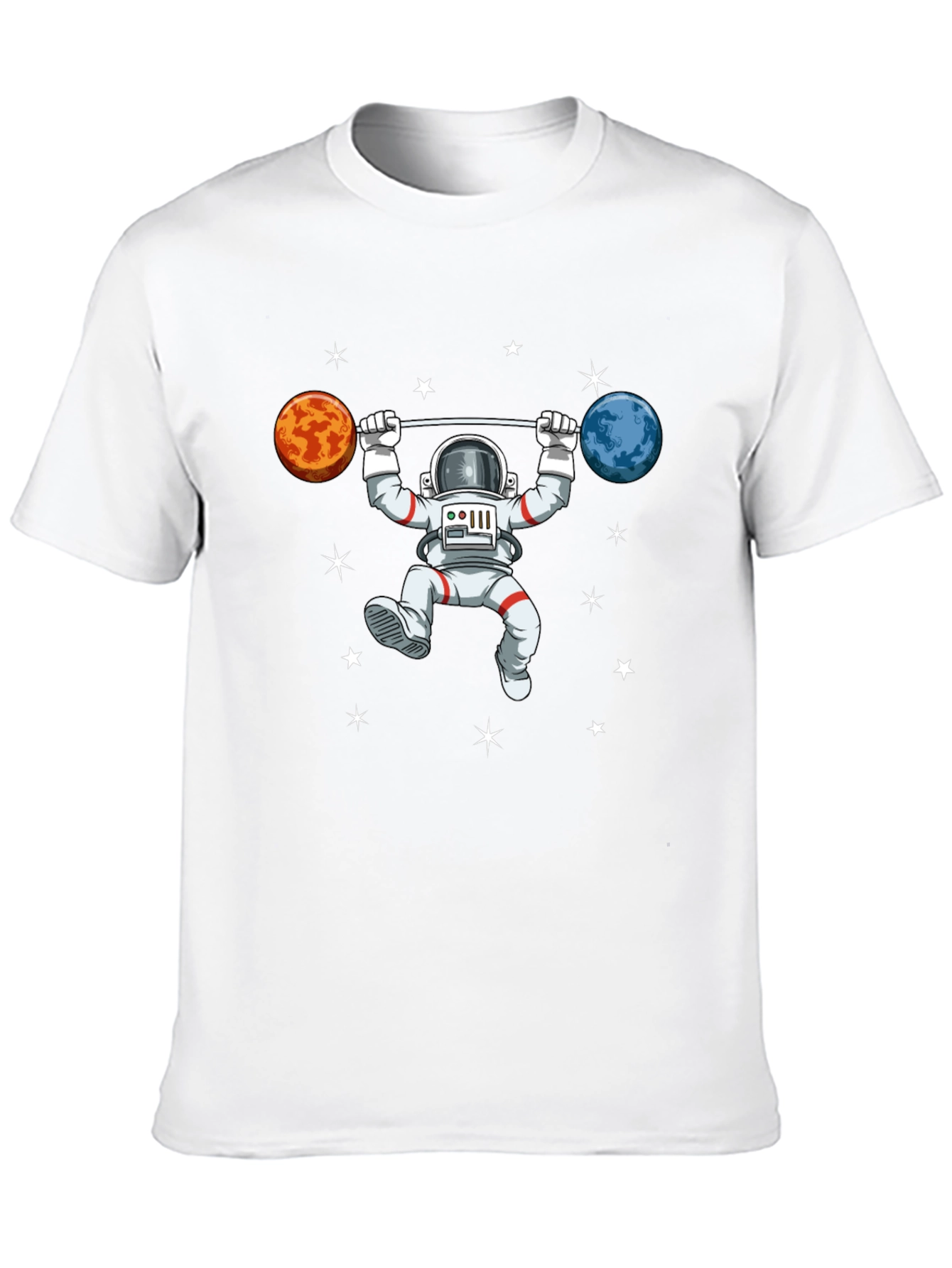 Astronaut Planet Barbell T-Shirt