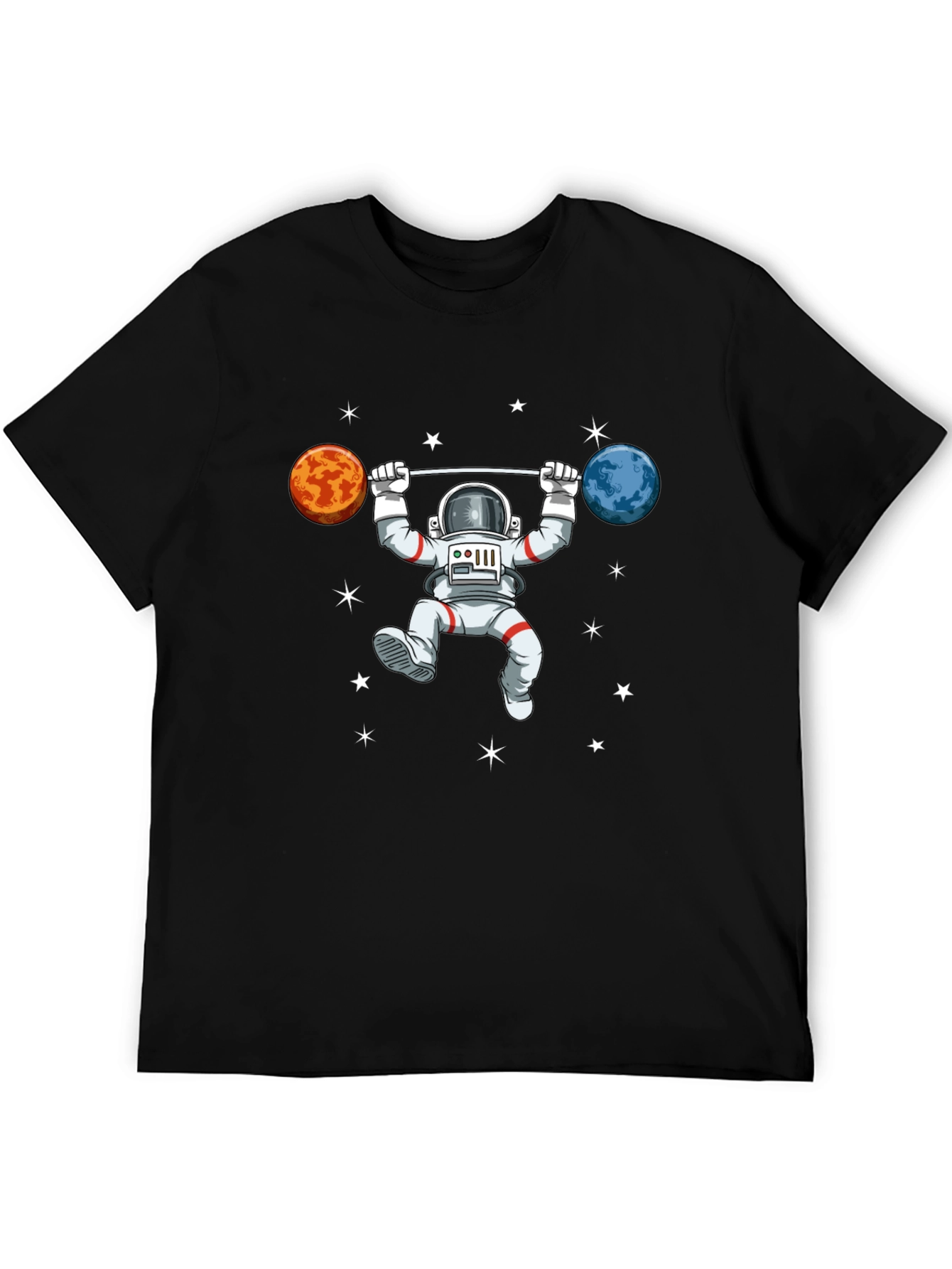 Astronaut Planet Barbell T-Shirt