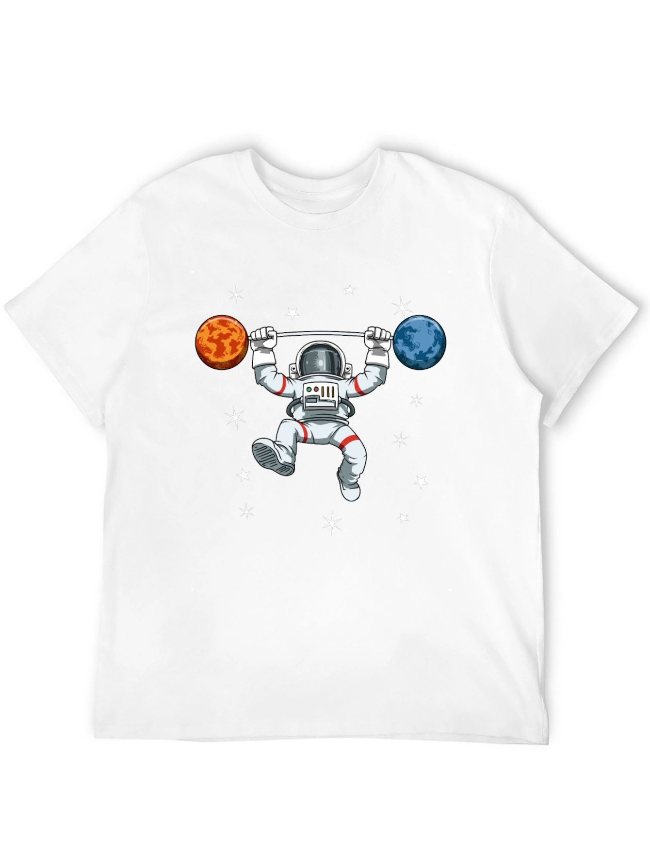 Astronaut Planet Barbell T-Shirt