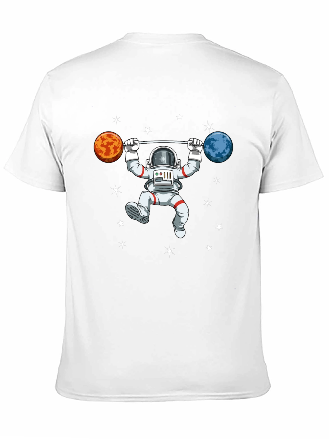 Astronaut Planet Barbell T-Shirt