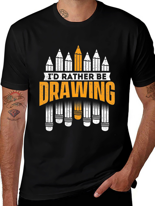 Id Rather Be Drawing T-Shirt