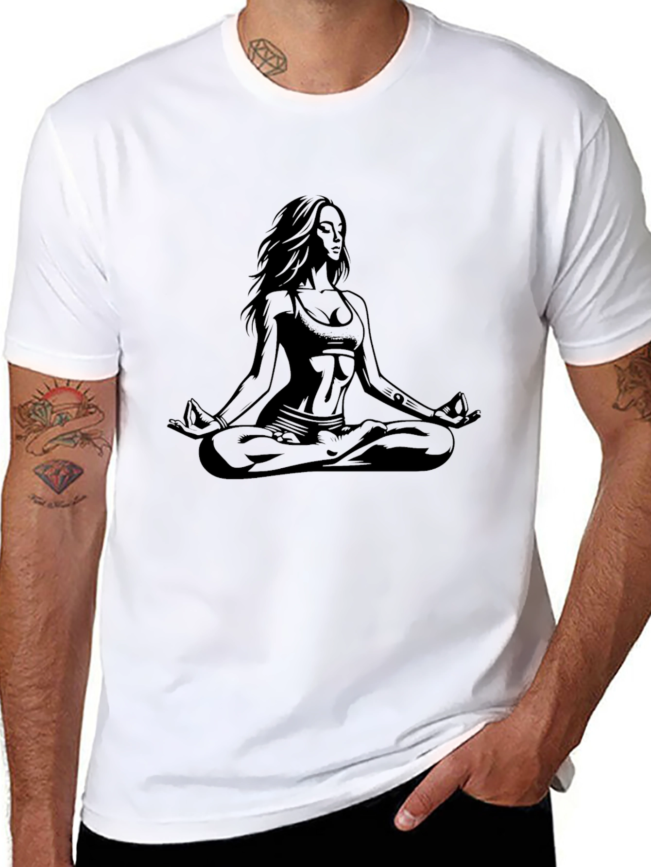 Yoga Pose Graphic Tee - Zen Style Shirt
