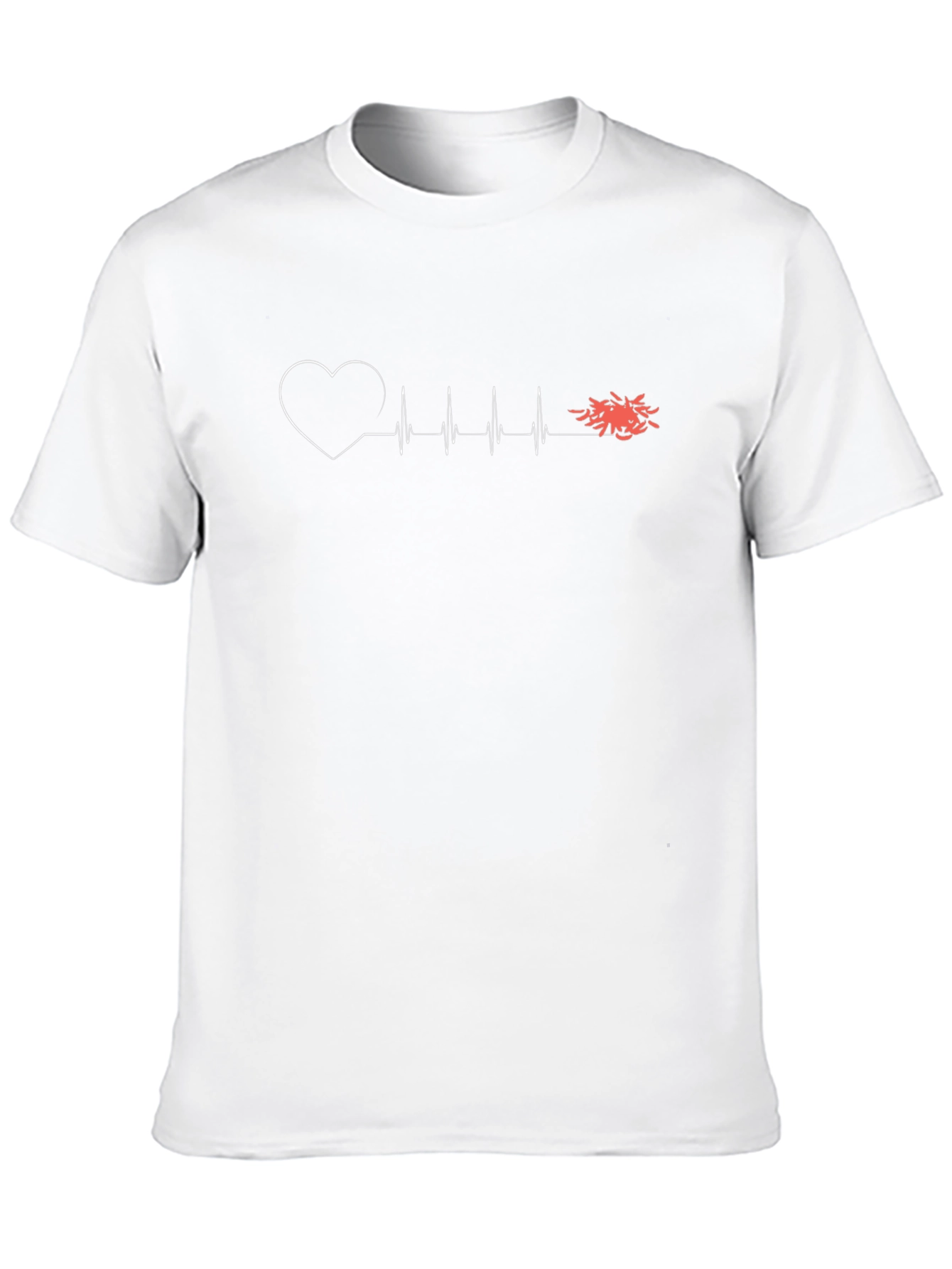 Heartbeat Crab Tee - Black Graphic T-Shirt