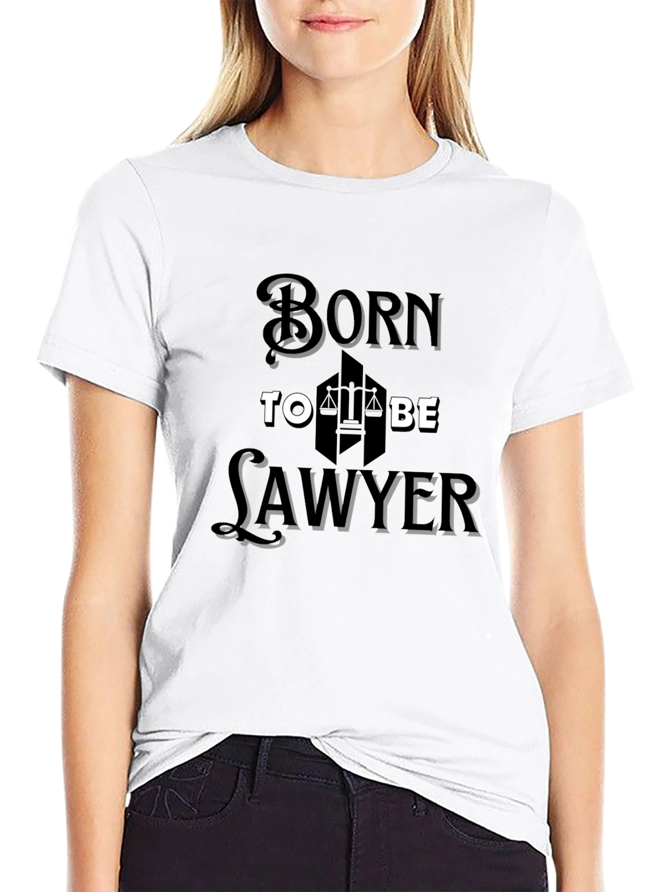Born to Be Lawyer - Black T-Shirt