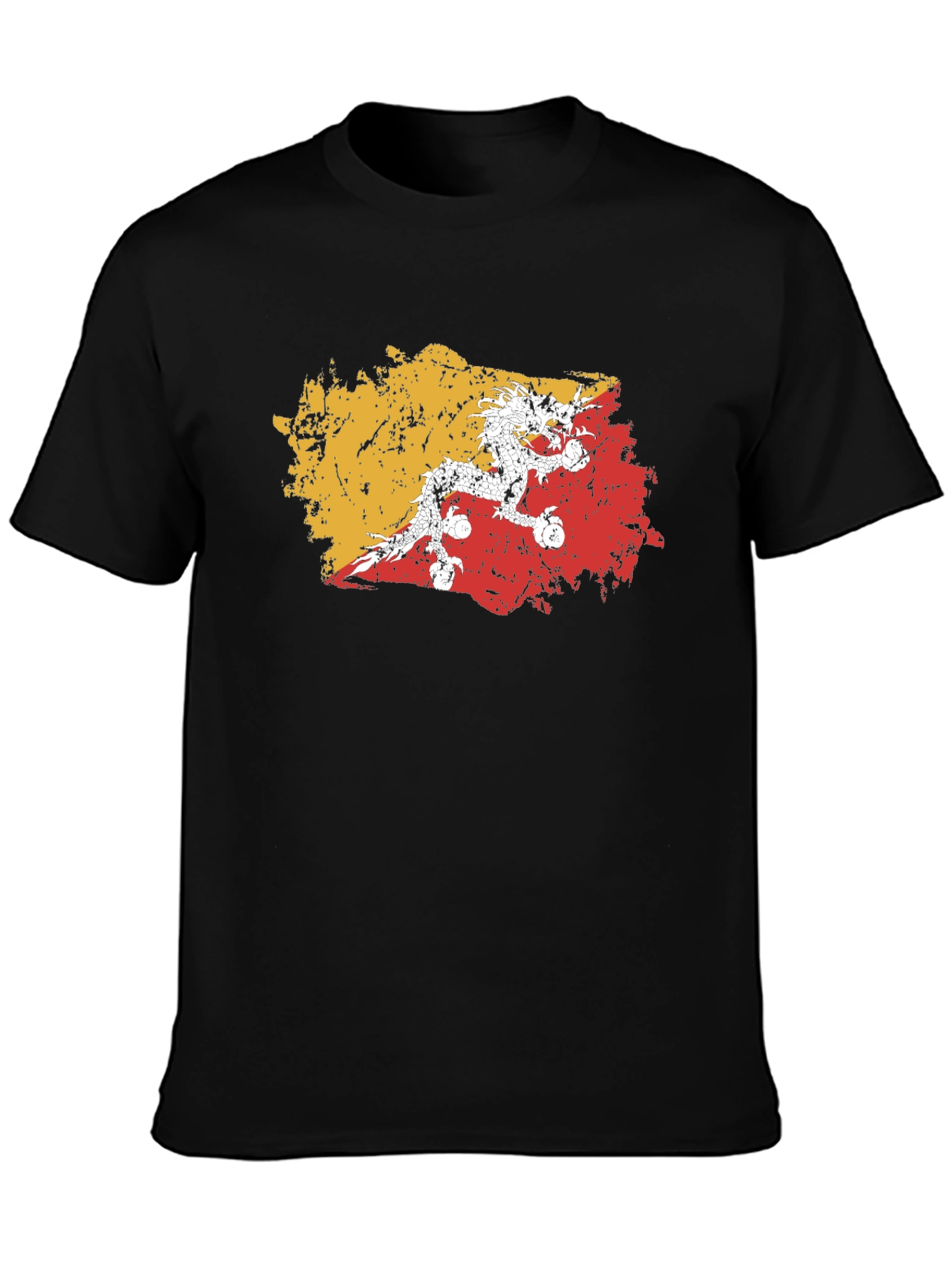 Bhutan Flag Grunge T-Shirt - Stylish & Unique