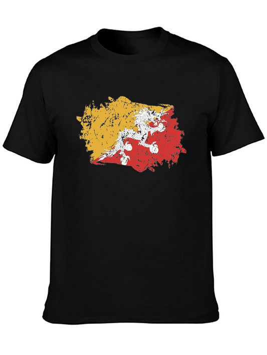 Bhutan Flag Grunge T-Shirt - Stylish & Unique