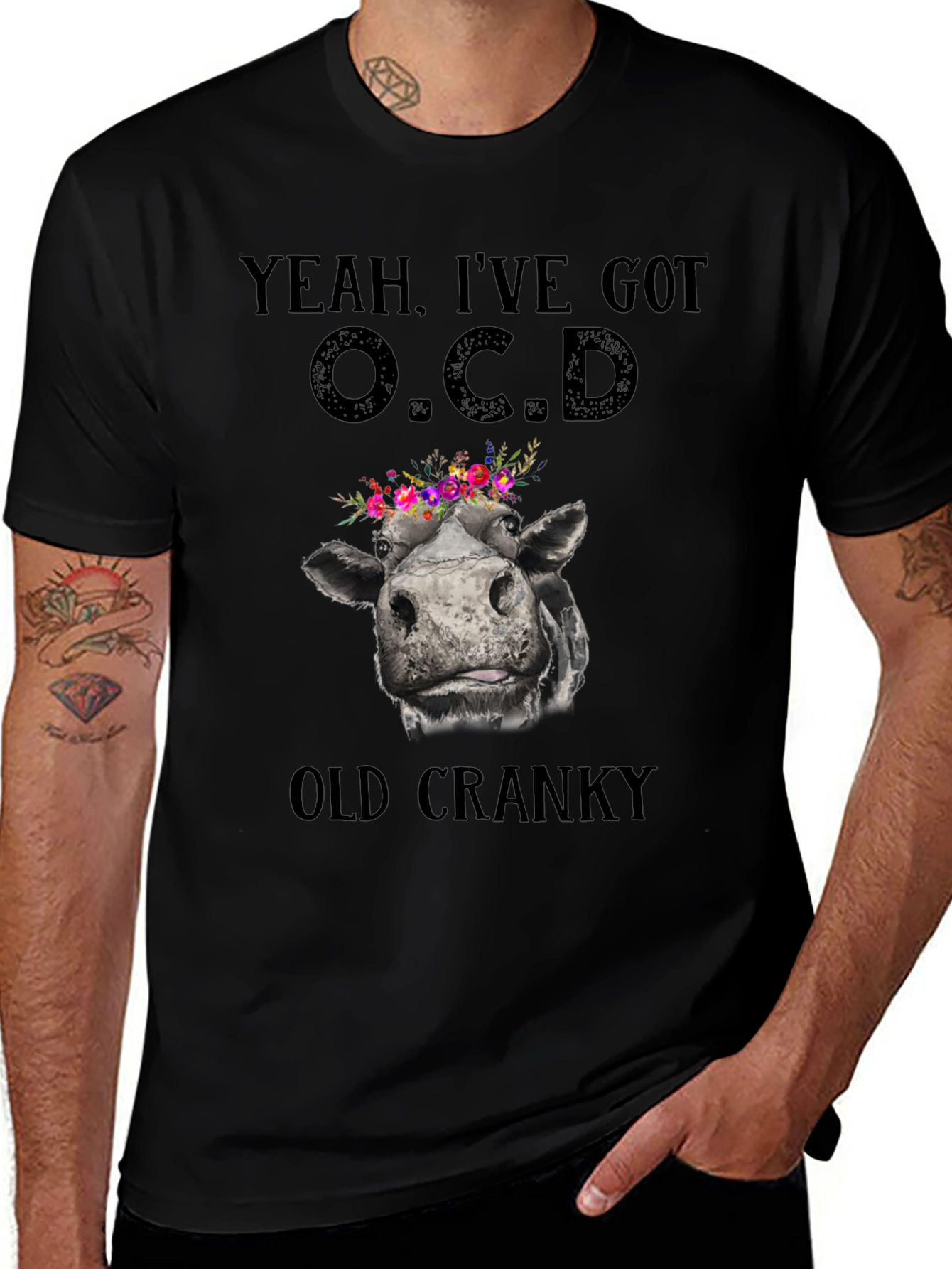 Yeah Ive Got O.C.D. Old Cranky Cow T-Shirt