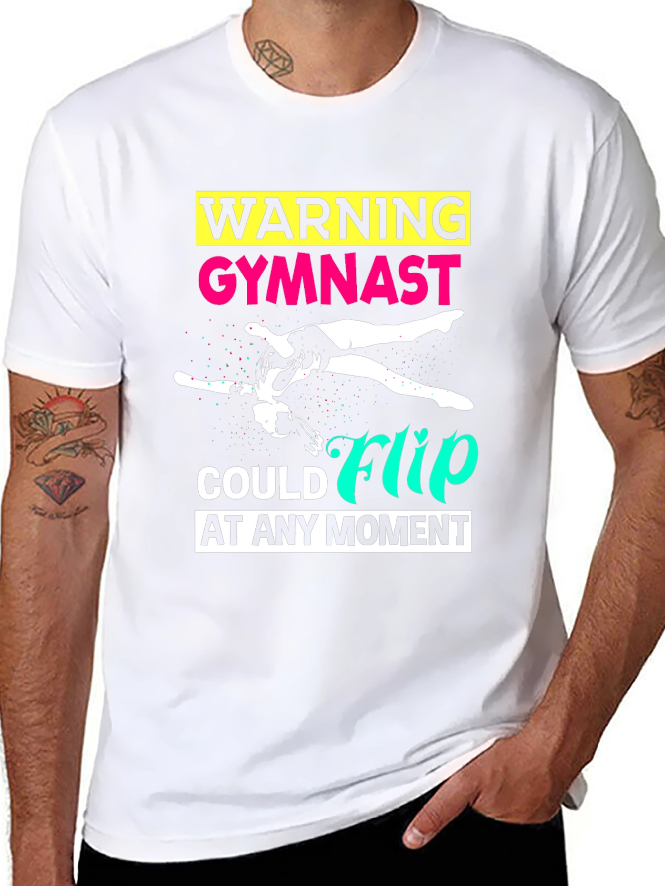 Gymnast Warning Black T-Shirt