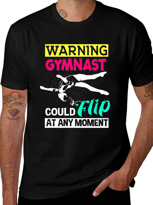Gymnast Warning Black T-Shirt