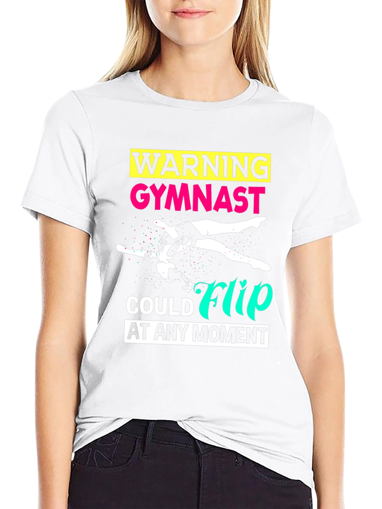 Gymnast Warning Black T-Shirt