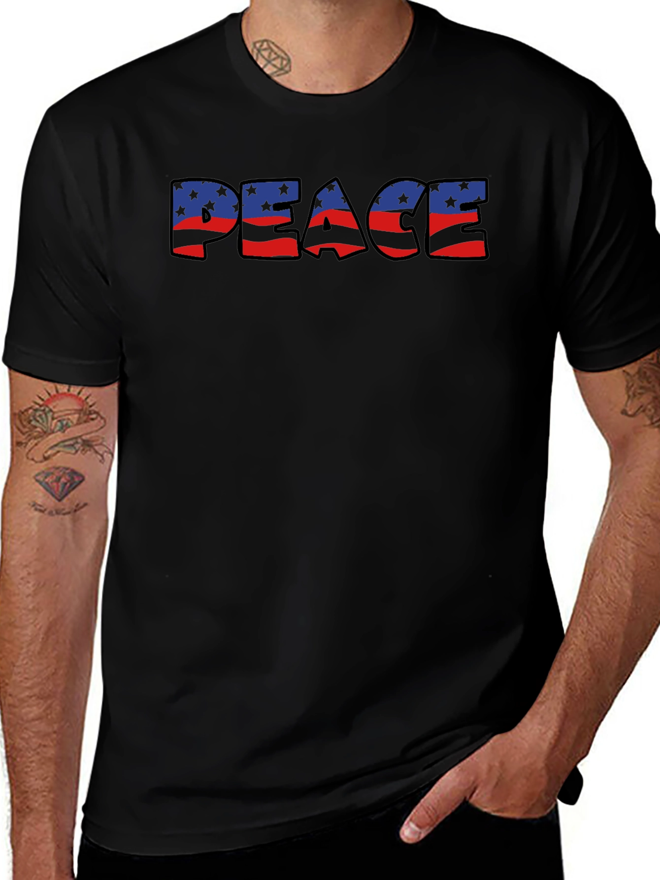 Peace American Flag T-Shirt