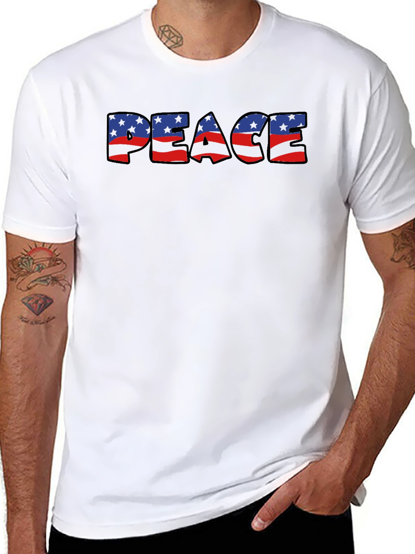 Peace American Flag T-Shirt