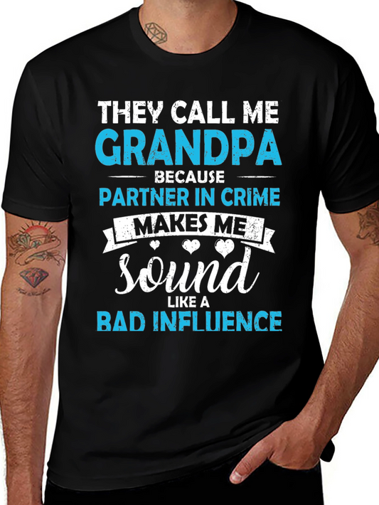 Grandpa Partner in Crime Graphic T-Shirt