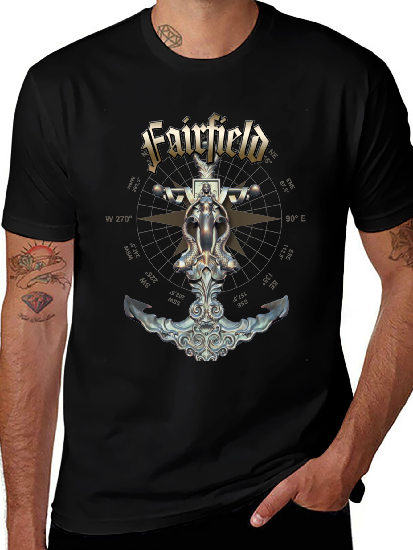 Fairfield Compass Anchor Graphic T-Shirt